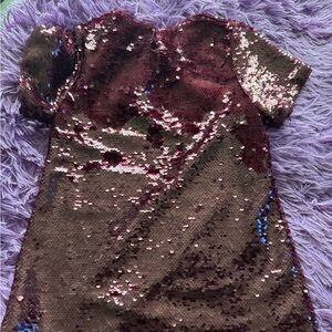 Sequin Short Sleeve Dress